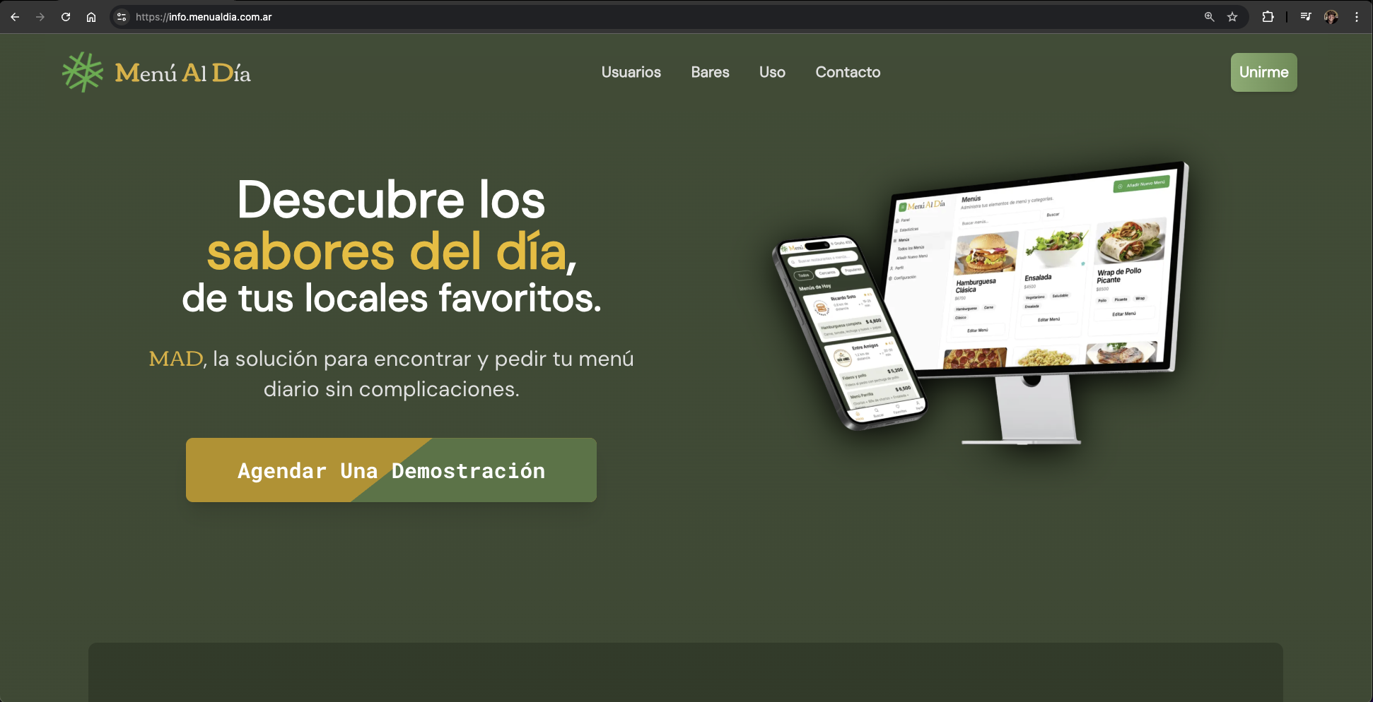 Plataforma Menú Al Día